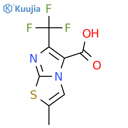 2-Methyl-6-(trifluoromethyl)imidazo[2,1-b]thiazole-5-carboxylic acid structure