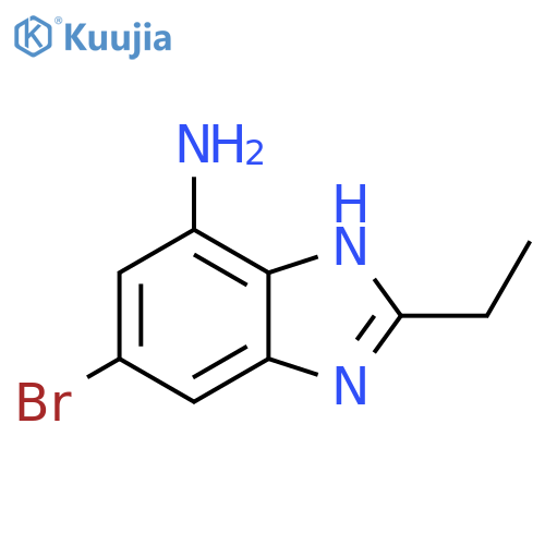 5-bromo-2-ethyl-1H-1,3-benzodiazol-7-amine structure