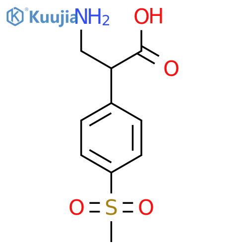 3-amino-2-(4-methanesulfonylphenyl)propanoic acid structure