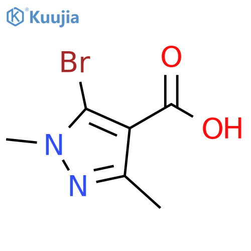 5-bromo-1,3-dimethyl-1H-pyrazole-4-carboxylic acid structure