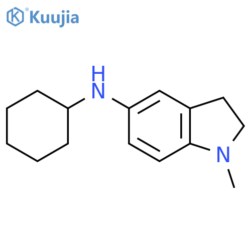 N-cyclohexyl-1-methyl-2,3-dihydro-1H-indol-5-amine structure
