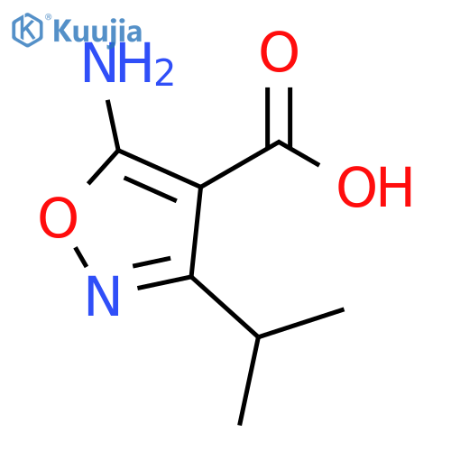 4-Isoxazolecarboxylic acid, 5-amino-3-(1-methylethyl)- structure