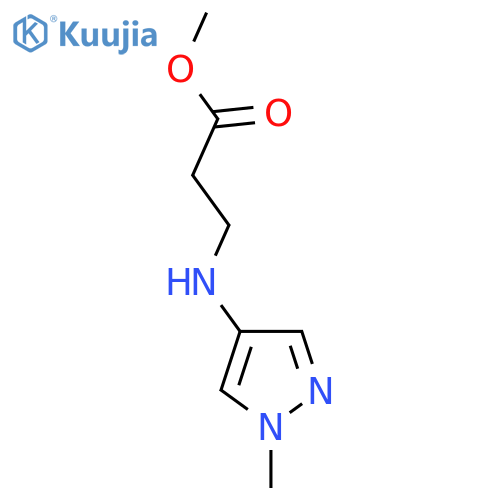methyl 3-[(1-methyl-1H-pyrazol-4-yl)amino]propanoate structure