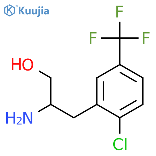 2-amino-3-2-chloro-5-(trifluoromethyl)phenylpropan-1-ol structure