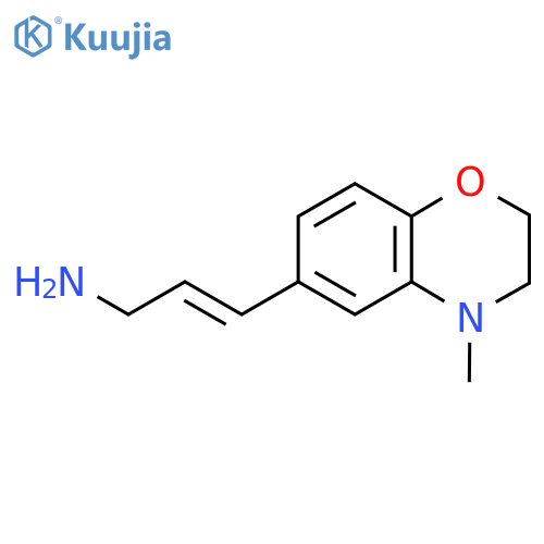 3-(4-methyl-3,4-dihydro-2H-1,4-benzoxazin-6-yl)prop-2-en-1-amine structure