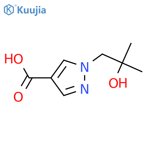 1-(2-Hydroxy-2-methylpropyl)-1H-pyrazole-4-carboxylic acid structure