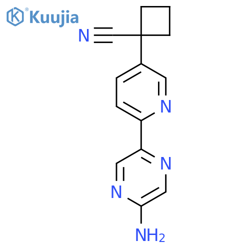 1-(6-(5-Aminopyrazin-2-yl)pyridin-3-yl)cyclobutanecarbonitrile structure