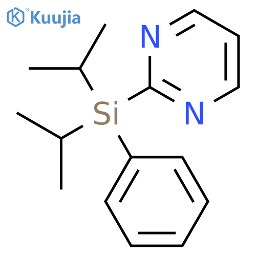 2-(diisopropyl(phenyl)silyl)pyrimidine structure