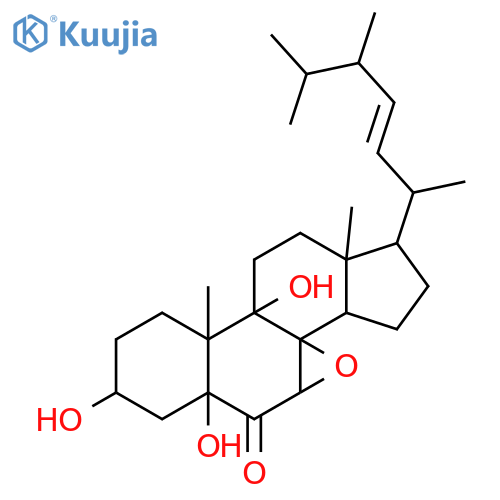 Ergosta-7,22-diene-3,5,6,9-tetrol; (3β,5α,6α,9α,22E,24R)-form, 6-Ketone, 7β,8β-epoxide structure