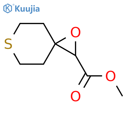 1-Oxa-6-thiaspiro[2.5]octane-2-carboxylic acid, methyl ester structure