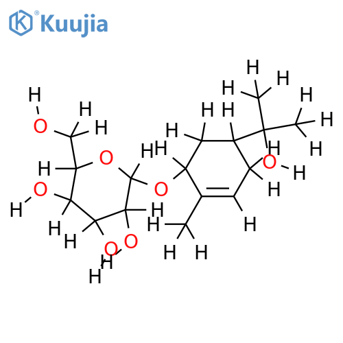 (+)-trans-sobrerol 6-O-beta-D-glucopyranoside structure