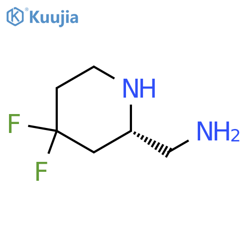 1-[(2S)-4,4-difluoropiperidin-2-yl]methanamine structure