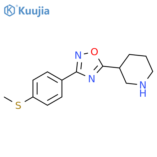 3-[3-(4-Methylsulfanyl-phenyl)-[1,2,4]oxadiazol-5-yl]-piperidine structure