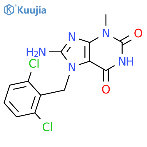 8-Amino-7-(2,6-dichloro-benzyl)-3-methyl-3,7-dihydro-purine-2,6-dione structure