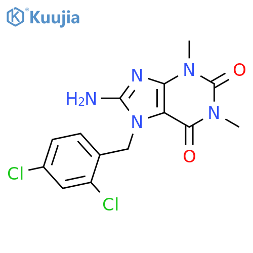 8-Amino-7-(2,4-dichloro-benzyl)-1,3-dimethyl-3,7-dihydro-purine-2,6-dione structure
