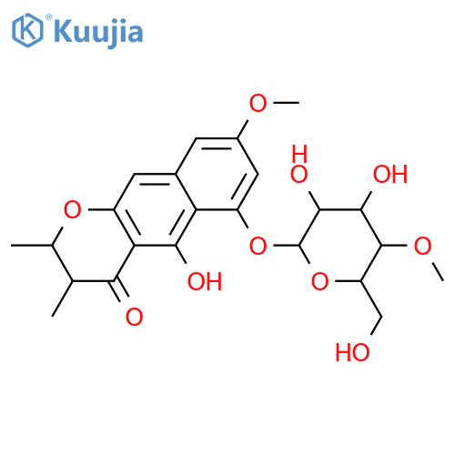 2,3-Dihydro-5,6,8-trihydroxy-2,3-dimethyl-4H-naphtho[2,3-b]pyran-4-one; (2S,3S)-form, 8-Me ether, 6-O-(4-O-methyl-β-D-glucopyranoside) structure
