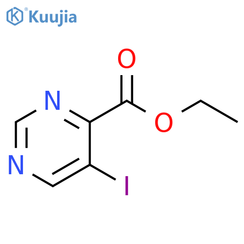 4-Pyrimidinecarboxylic acid, 5-iodo-, ethyl ester structure