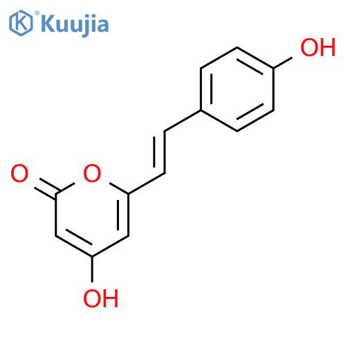 4-hydroxy-6-(E)-2-(4-hydroxyphenyl)ethenyl-2H-pyran-2-one structure