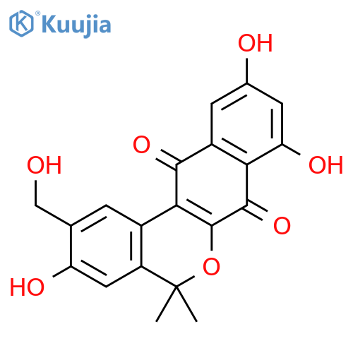 5H-Benzo[d]naphtho[2,3-b]pyran-7,12-dione,3,8,10-trihydroxy-2-(hydroxymethyl)-5,5-dimethyl- structure