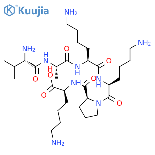 L-Lysine,N2-[1-[N2-[N2-(N-L-valyl-L-alanyl)-L-lysyl]-L-lysyl]-L-prolyl]- (9CI) structure