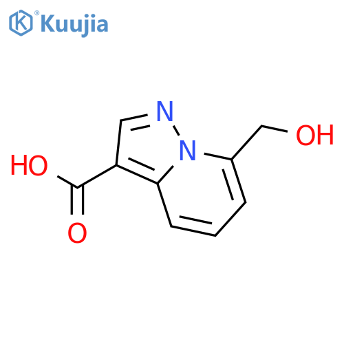 7-(Hydroxymethyl)pyrazolo[1,5-a]pyridine-3-carboxylic acid structure