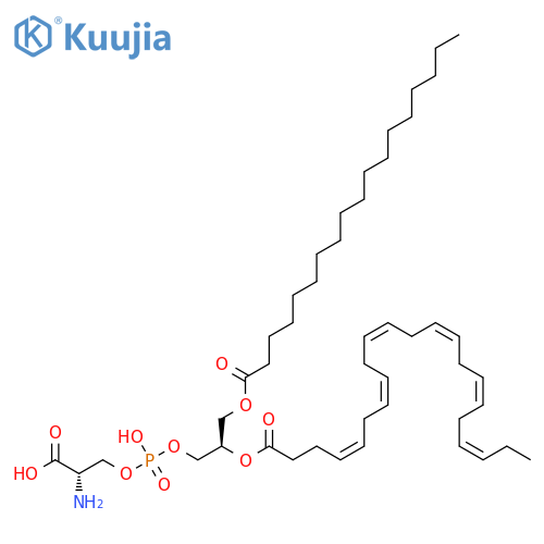 1-octadecanoyl-2-(4Z,7Z,10Z,13Z,16Z,19Z-docosahexaenoyl)-sn-glycero-3-phosphoserine structure