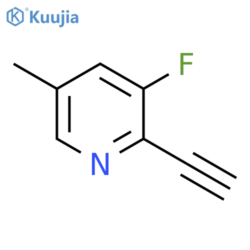 2-ethynyl-3-fluoro-5-methylpyridine structure
