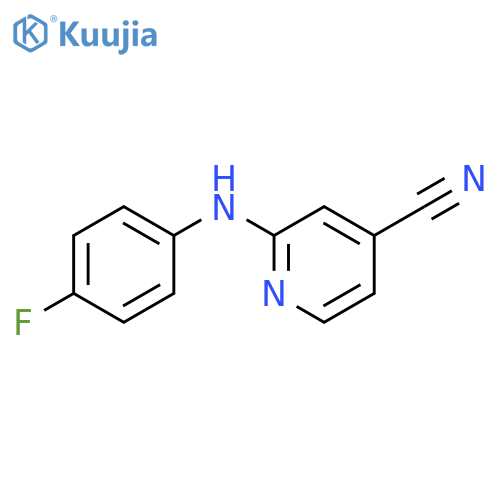 2-(4-fluorophenyl)aminopyridine-4-carbonitrile structure