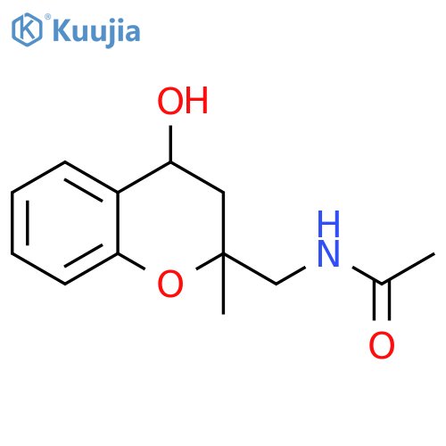 Acetamide,N-[(3,4-dihydro-4-hydroxy-2-methyl-2H-1-benzopyran-2-yl)methyl]- structure