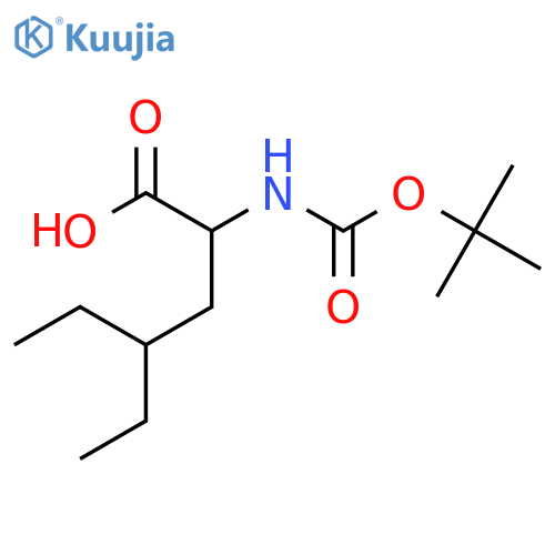 (2S)-2-{(tert-butoxy)carbonylamino}-4-ethylhexanoic acid structure