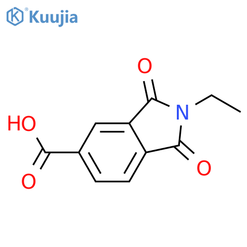 2-Ethyl-1,3-dioxoisoindoline-5-carboxylic acid structure