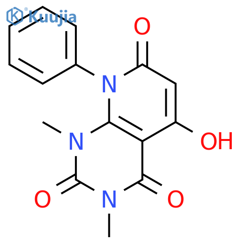 Pyrido[2,3-d]pyrimidine-2,4,7(1H,3H,8H)-trione,5-hydroxy-1,3-dimethyl-8-phenyl- structure