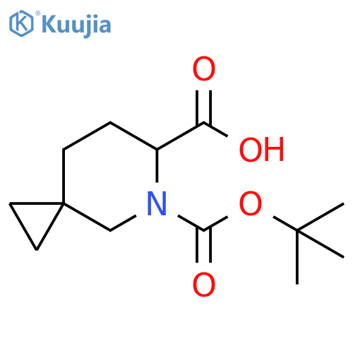 5-[(tert-butoxy)carbonyl]-5-azaspiro[2.5]octane-6-carboxylic acid structure