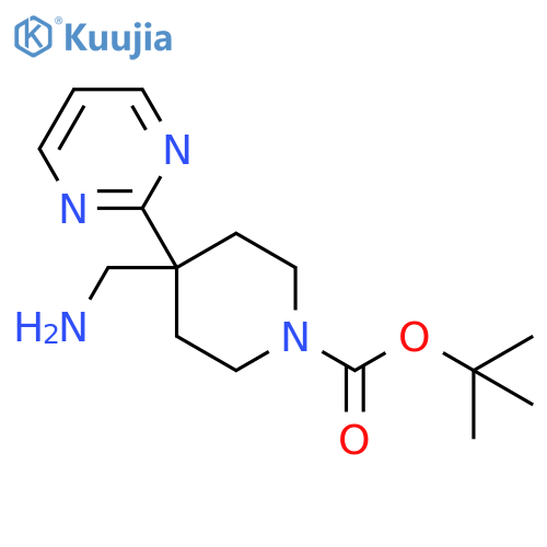 Tert-Butyl 4-(Aminomethyl)-4-(Pyrimidin-2-Yl)Piperidine-1-Carboxylate(WX160050) structure