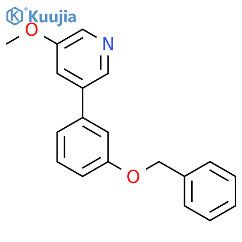 3-[3-(Benzyloxy)phenyl]-5-methoxypyridine structure