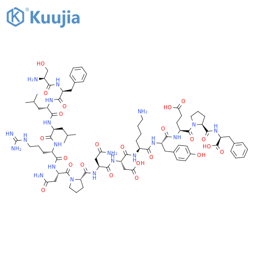 L-Phenylalanine,L-seryl-L-phenylalanyl-L-leucyl-L-leucyl-L-arginyl-L-asparaginyl-L-prolyl-L-asparaginyl-L-a-aspartyl-L-lysyl-L-tyrosyl-L-a-glutamyl-L-prolyl- structure
