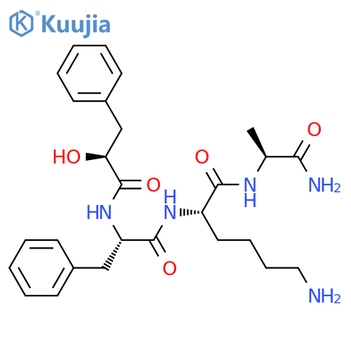 L-Alaninamide,N-(2-hydroxy-1-oxo-3-phenylpropyl)-L-phenylalanyl-L-lysyl-, (S)- (9CI) structure