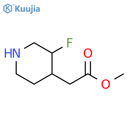 methyl 2-(3-fluoropiperidin-4-yl)acetate structure