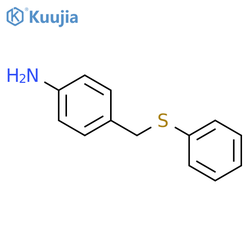 Benzenamine,4-[(phenylthio)methyl]- structure