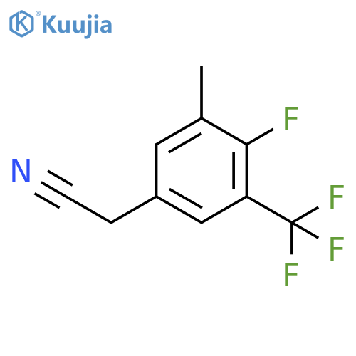 4-Fluoro-3-methyl-5-(trifluoromethyl)-phenylacetonitrile structure