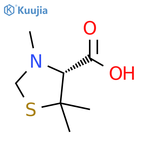 (4R)-3,5,5-trimethyl-1,3-thiazolidine-4-carboxylic
acid structure