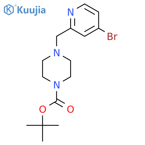 Tert-butyl 4-[(4-bromopyridin-2-yl)methyl]piperazine-1-carboxylate structure