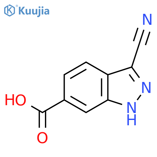 3-Cyano-1H-indazole-6-carboxylic acid structure