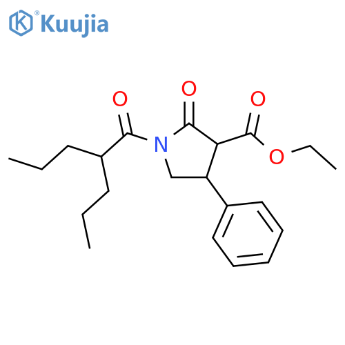 3-Carbethoxy-1-(dipropylacetyl)-4-phenyl-2-pyrrolidinone structure