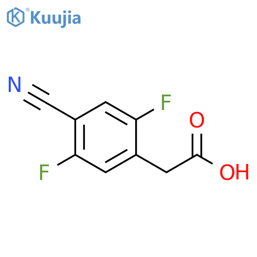 4-Cyano-2,5-difluorophenylacetic acid structure