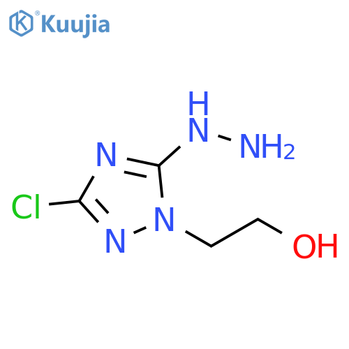 2-(3-chloro-5-hydrazinyl-1H-1,2,4-triazol-1-yl)ethanol structure