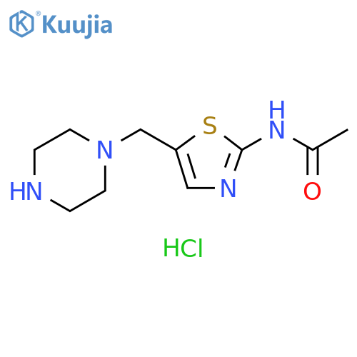 N-{5-(piperazin-1-yl)methyl-1,3-thiazol-2-yl}acetamide dihydrochloride structure