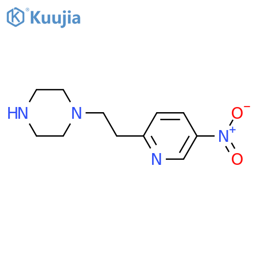 1-2-(5-nitropyridin-2-yl)ethylpiperazine structure