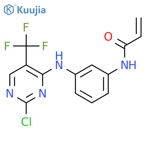 N-[3-[[2-chloro-5-(trifluoromethyl)pyrimidin-4-yl]amino]phenyl]prop-2-enamide structure
