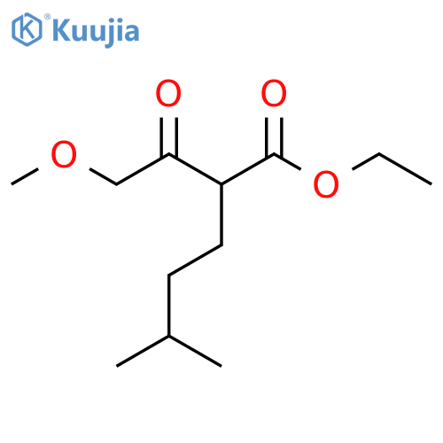 Ethyl 2-(methoxyacetyl)-5-methylhexanoate structure